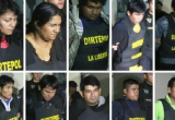 Presuntos integrantes de la banda criminal "Dragón Rojo- Nueva Era". (Foto PNP