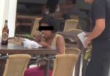 Esta niña fue hallada dentro del restobar Anconda fumando y bebiendo licor, conforme se aprecia en la imagen.