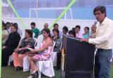 Alcalde de Ferreñafe, Jacinto Muro, en la inauguración de un complejo deportivo.