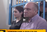 Exalcalde de Chiclayo, Roberto Torres, escuchando la sentencia. (Foto captura RPP)