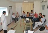 Consejeros regionales de Lambayeque reunidos con los directivos del Hospital Regional. (Foto cortesía)