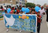 Colorida caminata por la paz y la seguridad ciudadana