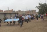 Los pobladores de San Antonio junto a sus autoridades marcharon exigiendo se erradique la delincuencia. (Fotos MPCh)
