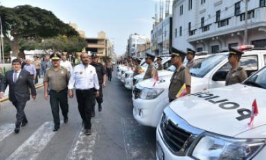 Policía Nacional recibió 30 nuevos patrulleros