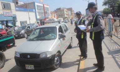 Ya iniciaron los operativos informativos a los transportistas de Chiclayo. (Foto cortesía)