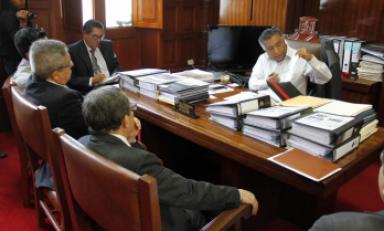 La USS y la comuna chiclayana firmaron un convenio en pro de mejorar el tránsito local. (Foto cortesía)