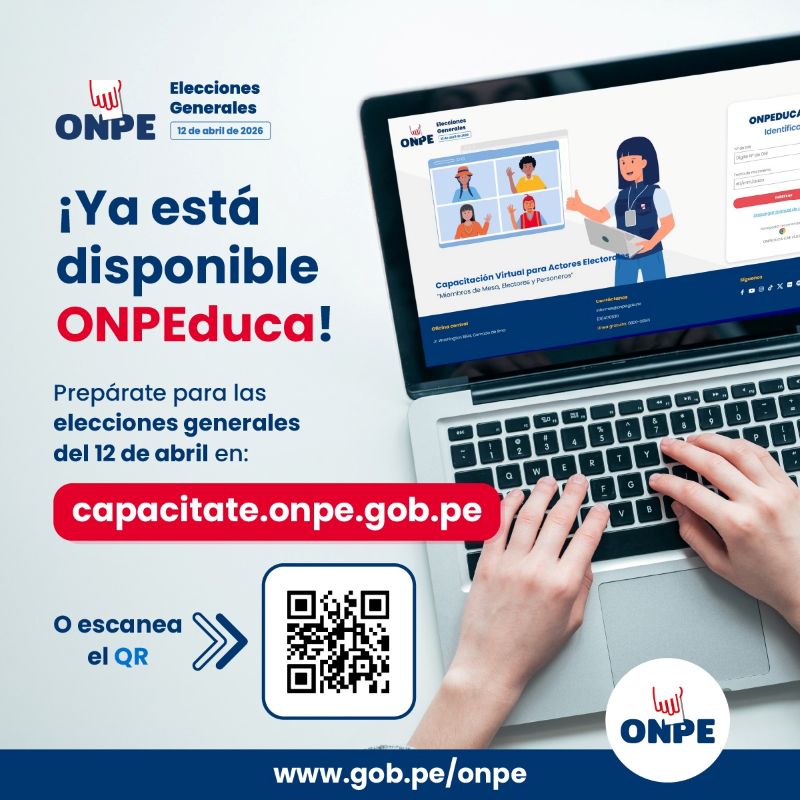 Desde hoy, electores, miembros de mesa y personeros pueden capacitarse de manera virtual y presencial