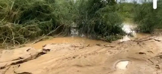Lambayeque: desborde del río Zurita afecta cultivos en Jayanca y bloquea vía principal