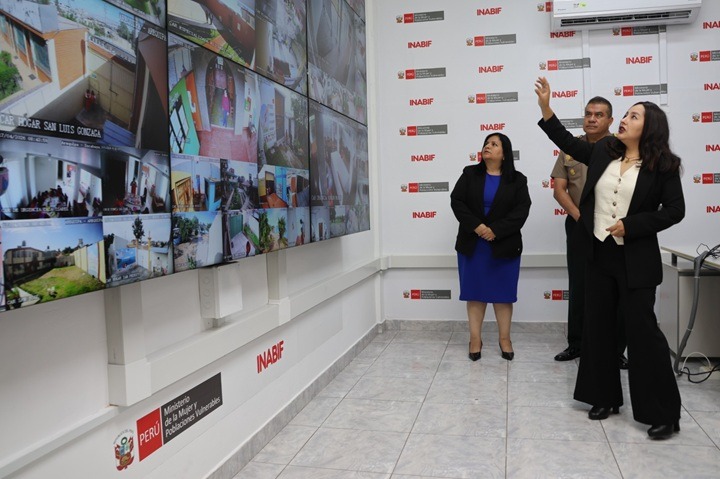 MIMP protege a niños, niñas y adolescentes con la instalación de más 160 modernas cámaras en centros del Inabif