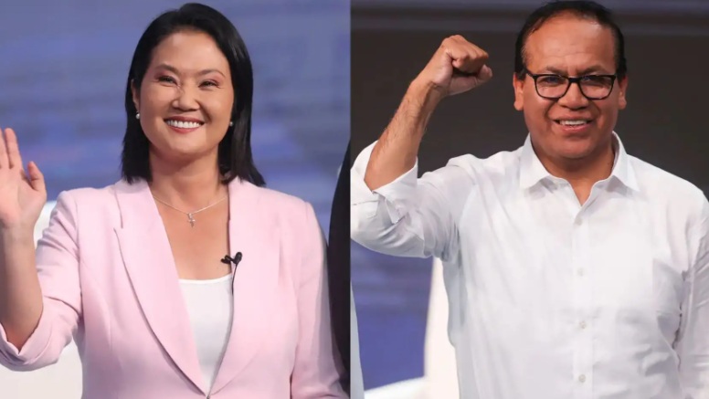 Keiko Fujimori y Roberto Sánchez estarán frente a frente hoy a las 8 p.m. en el debate presidencial