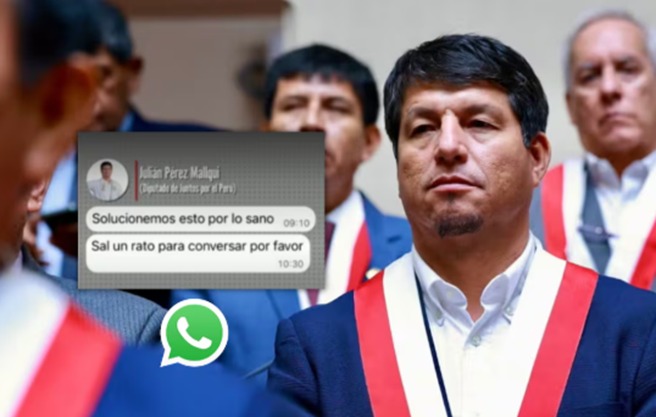 Chats revelarían que diputado Julián Pérez pidió a expareja retirar denuncia tras intervención policial por maltrato