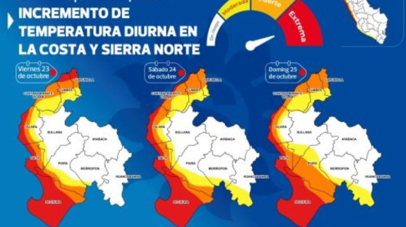 Piura: Senamhi pronostica lluvias de moderada a fuerte intensidad del 23 al 25 de octubre