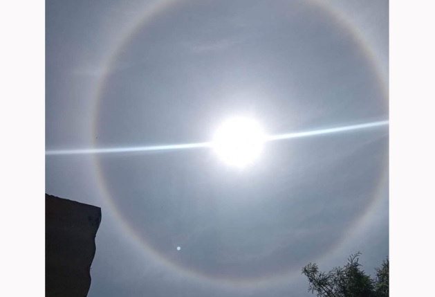 Halo solar embelleció el cielo de la ciudad de Chiclayo
