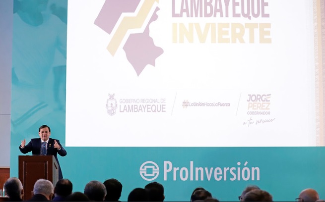 GORE Lambayeque prevé impulsar proyectos por US$ 5,000 millones a través de Proinversión