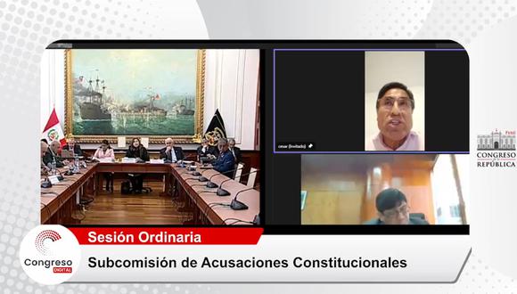 Prófugo exjuez César Hinostroza reaparece en audiencia virtual del Congreso