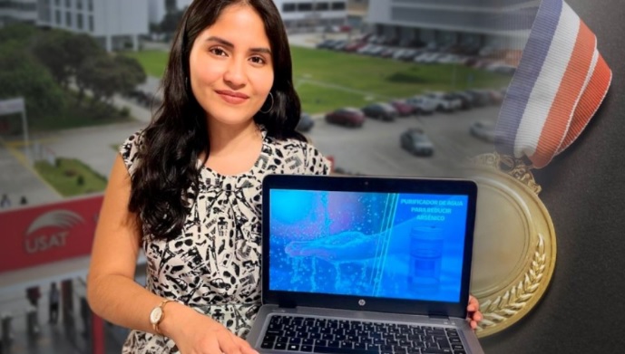 Ingeniera chiclayana gana medalla de oro en Corea con purificador de agua    