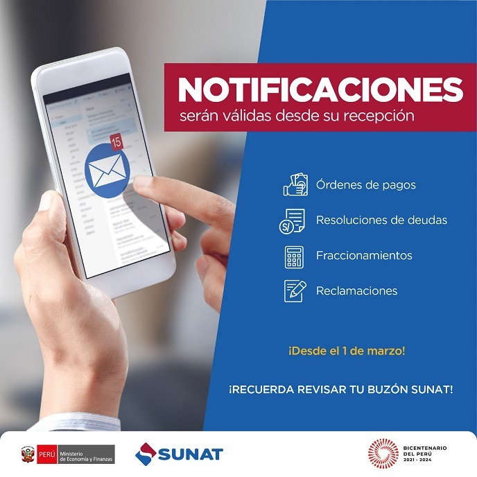 Notificaciones electrónicas serán válidas desde momento en que se remiten a los contribuyentes