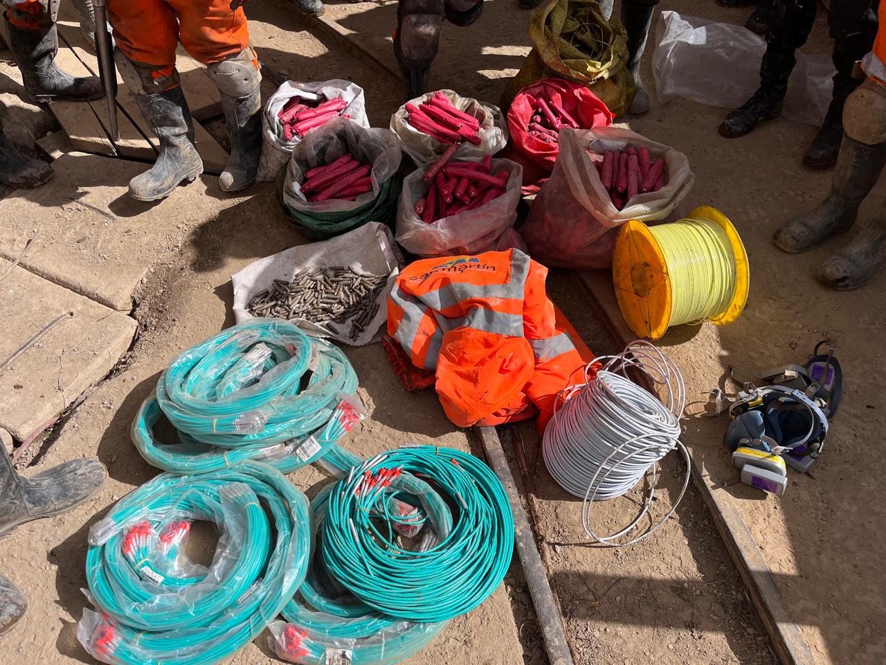 Policia Nacioal realiza operativo en minera MARSA