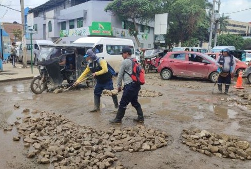 Chiclayo: ejecutan acciones provisionales para mejorar transitabilidad tras lluvias