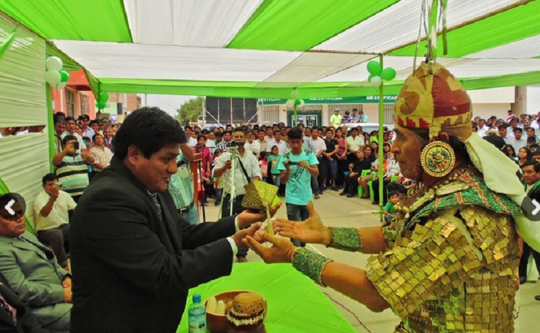 Alcalde de Mórrope fue juramentado en ceremonia similar a ritual Moche