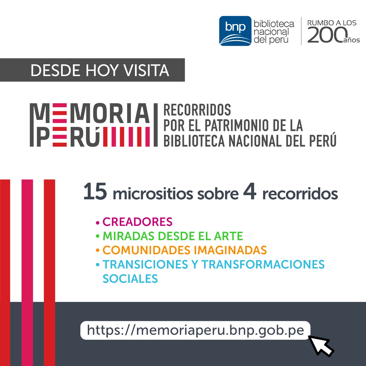 Presentan la plataforma “Memoria Perú. Recorridos por el patrimonio de la Biblioteca Nacional” 