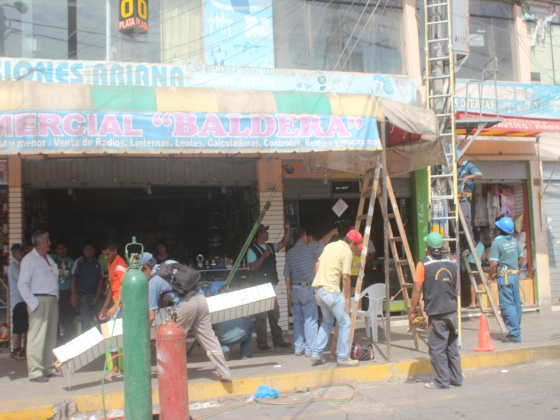 Municipio retira construcciones informales del centro de Chiclayo