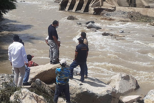 Constatan daños en bocatoma La Magdalena por crecida del río La Leche