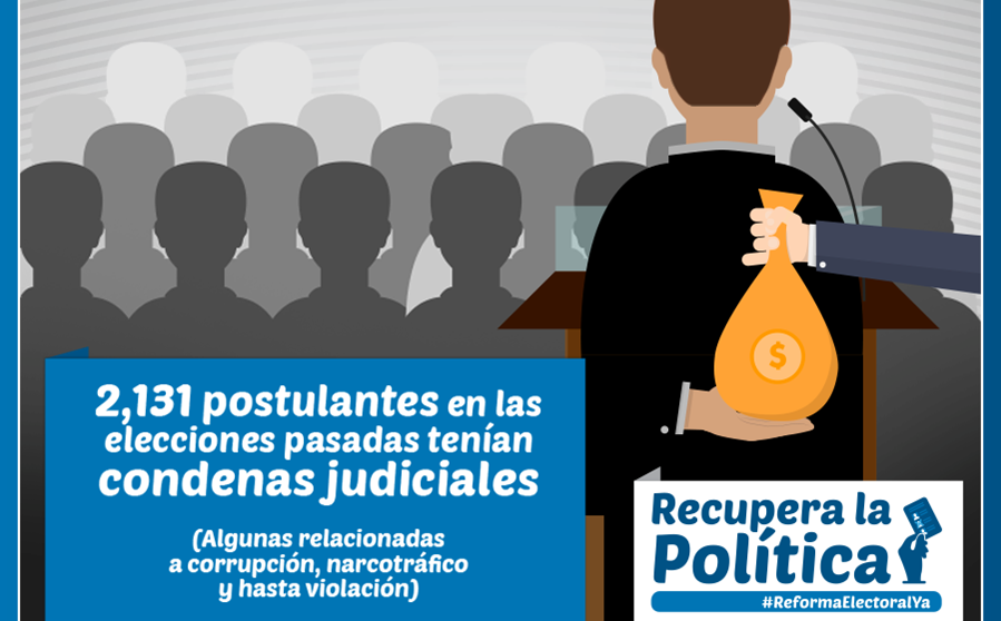Queremos candidatos limpios de antecedentes judiciales