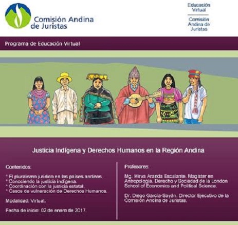 Dictarán cursos virtuales sobre justicia indígena y derechos humanos en la región Andina