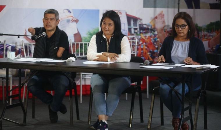Keiko Fujimori denuncia “indicios de fraude en mesa” en lasegunda vuelta electoral