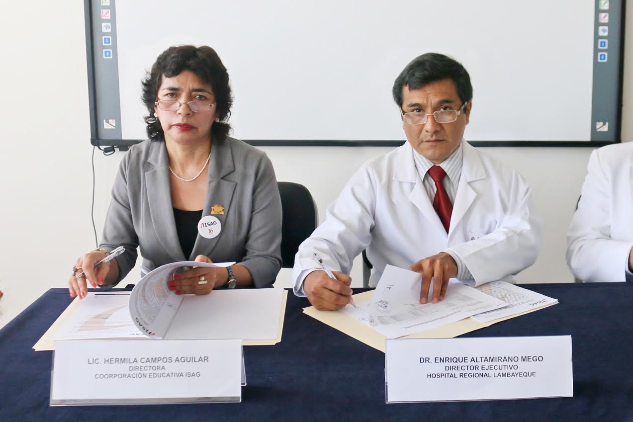 Convenio del hospital Regional de Lambayeque beneficiará a estudiantes de ISAG