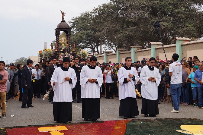 Fiesta de fe y religiosidad se vivió durante el Corpus Christi en Chiclayo