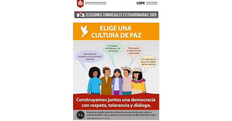 JNE impulsa cultura de paz en seis lenguas nativas por elecciones 2020