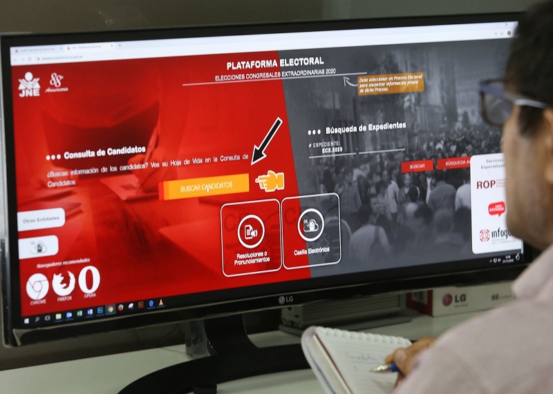 Unos 229 candidatos al Congreso declararon sentencias civiles y 186 penales