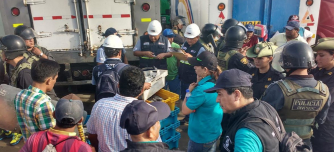 Policía Ecológica decomisa más de 5 toneladas de caballa en Lambayeque