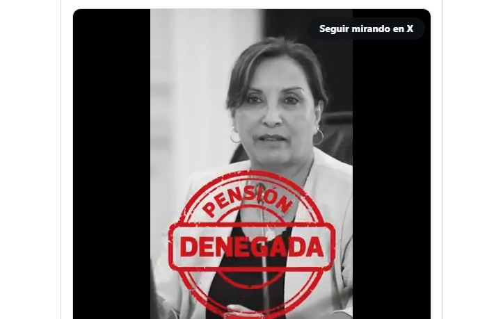 Congreso rechazó solicitud de pensión vitalicia para Dina Boluarte