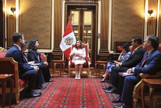 Presidenta Dina Boluarte recibió a representantes de la CIDH