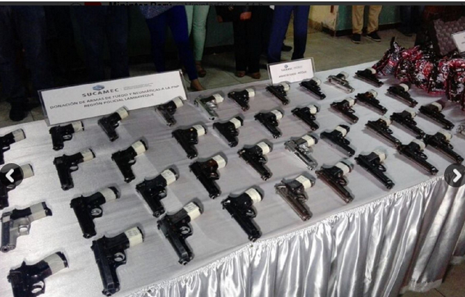 Sucamec dona armamento a la Región Policial de Lambayeque