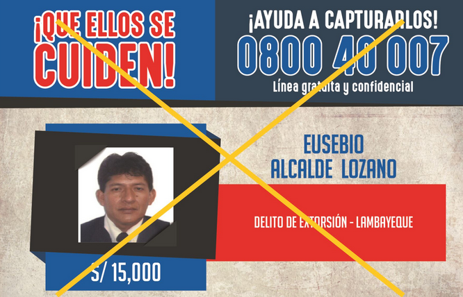 Cayó en Chiclayo extorsionador buscado por la justicia peruana