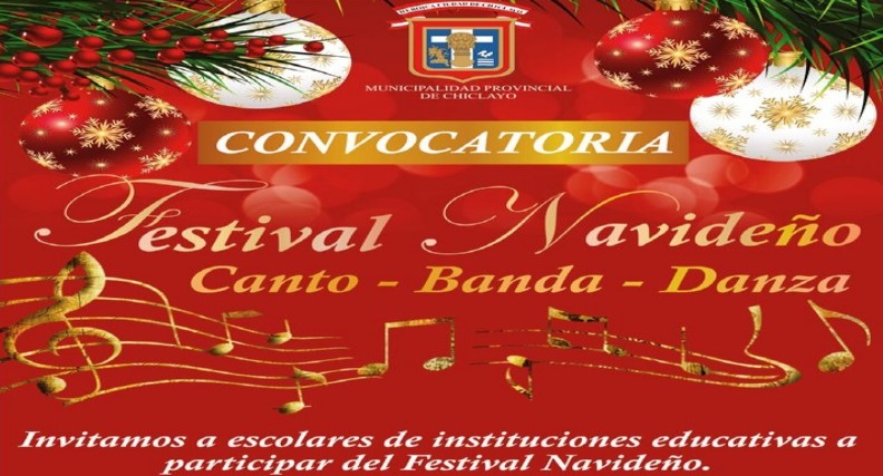 Mañana se realizará festival navideño de bandas y villancicos en Chiclayo