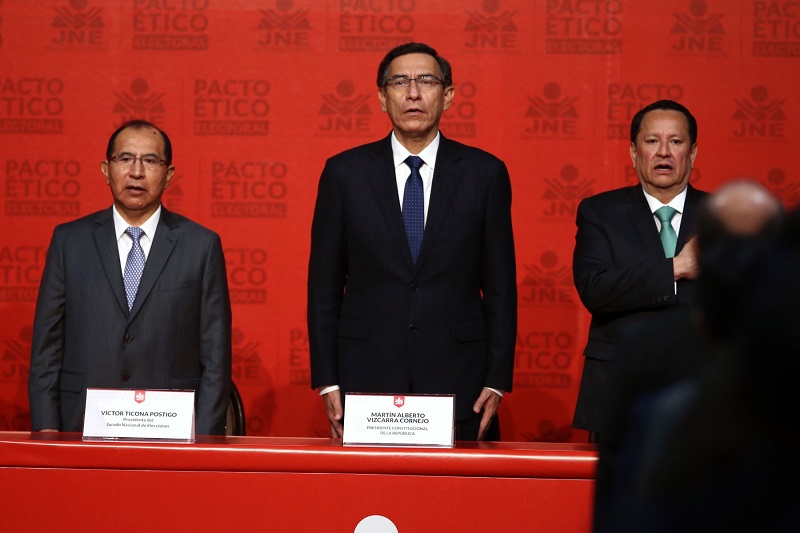 Presidente Martín Vizcarra participa en firma del Pacto Ético Electoral