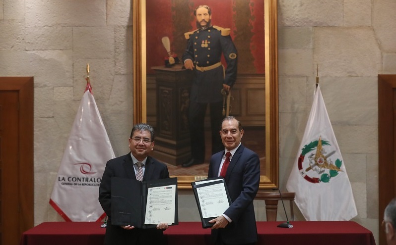 Ministerio de Defensa y Contraloría suscriben convenio para luchar contra la corrupción