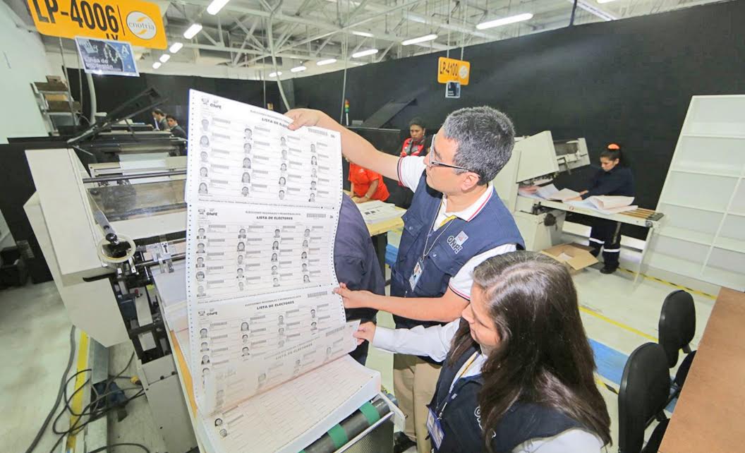 ONPE inició impresión de más de 77 mil actas para comicios de abril