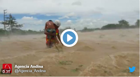 Grupo de personas fueron rescatadas por militares tras desborde de río La Leche