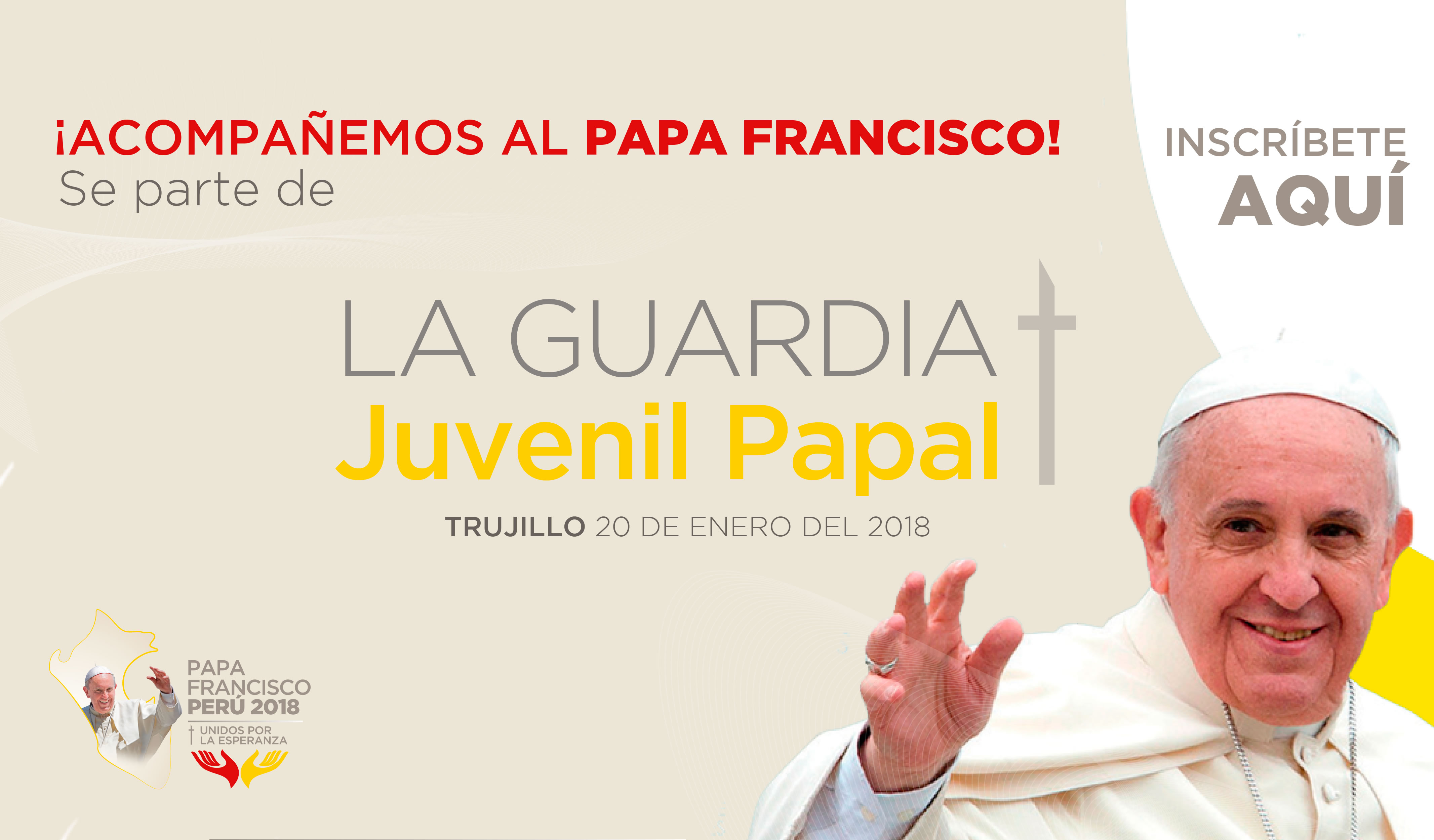 Amplian rango de edad para integrar la “Guardia Juvenil Papal- Trujillo 2018” 