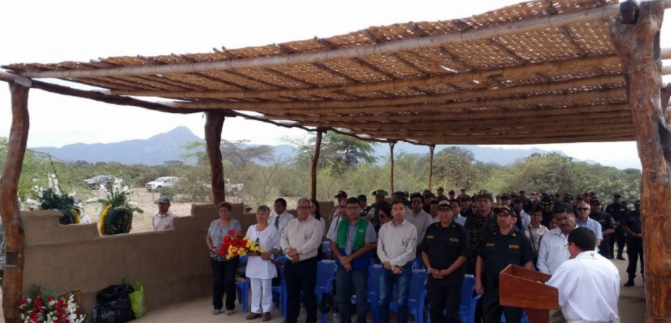 Recordaron a policías caídos en desalojo de invasores del Santuario de Pómac