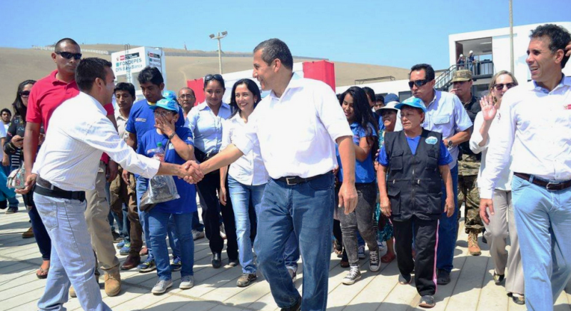 Lambayeque: Humala inspecciona obras del desembarcadero artesanal en San José