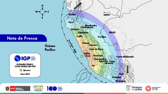 IGP convoca a participación de simulacro teniendo en cuenta escenario de un sismo mayor a M8.0 