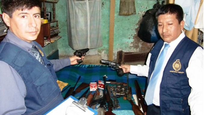Incautan 17 armas de dudosa procedencia en taller en Chiclayo