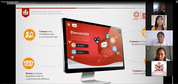 Jóvenes voluntarios del JNE impulsarán el voto informado en elecciones generales